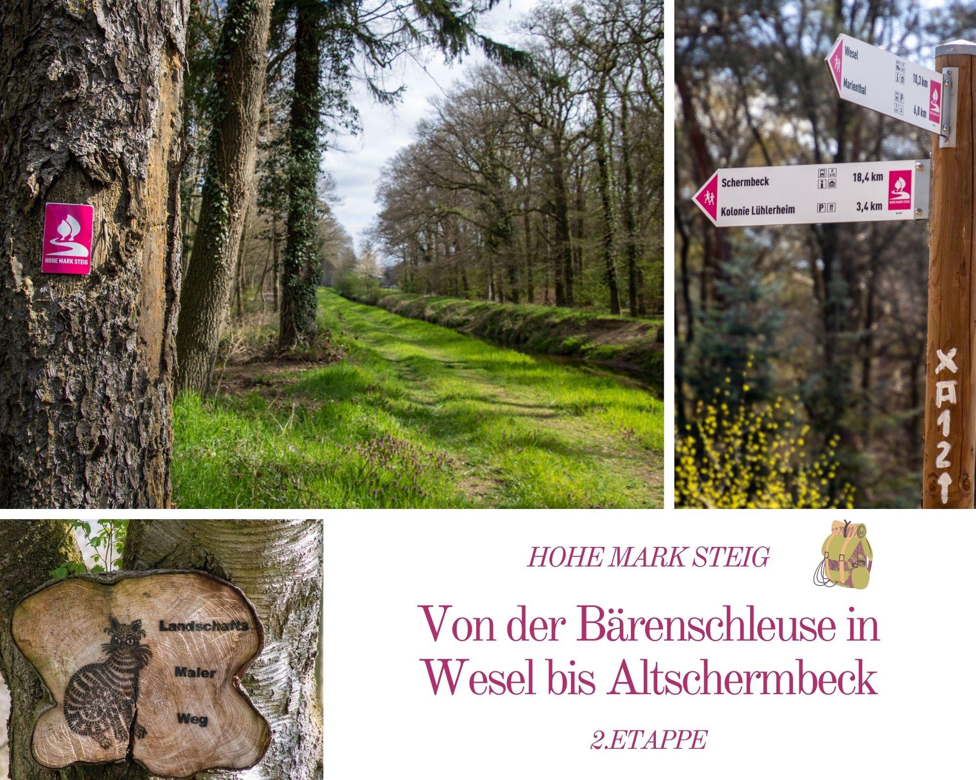 Wandern auf dem Hohe Mark Steig – 2.Etappe – Von der Bärenschleuse nach Altschermbeck